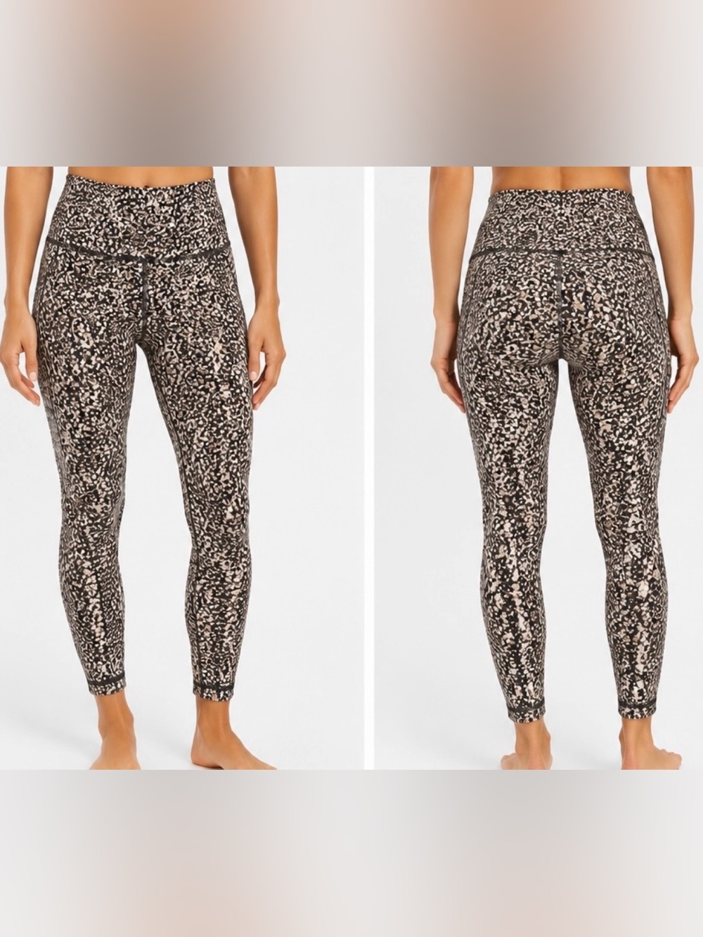 Athleta Olive Green Multi Salutation Stash Pocket 7/8 Legging- XS